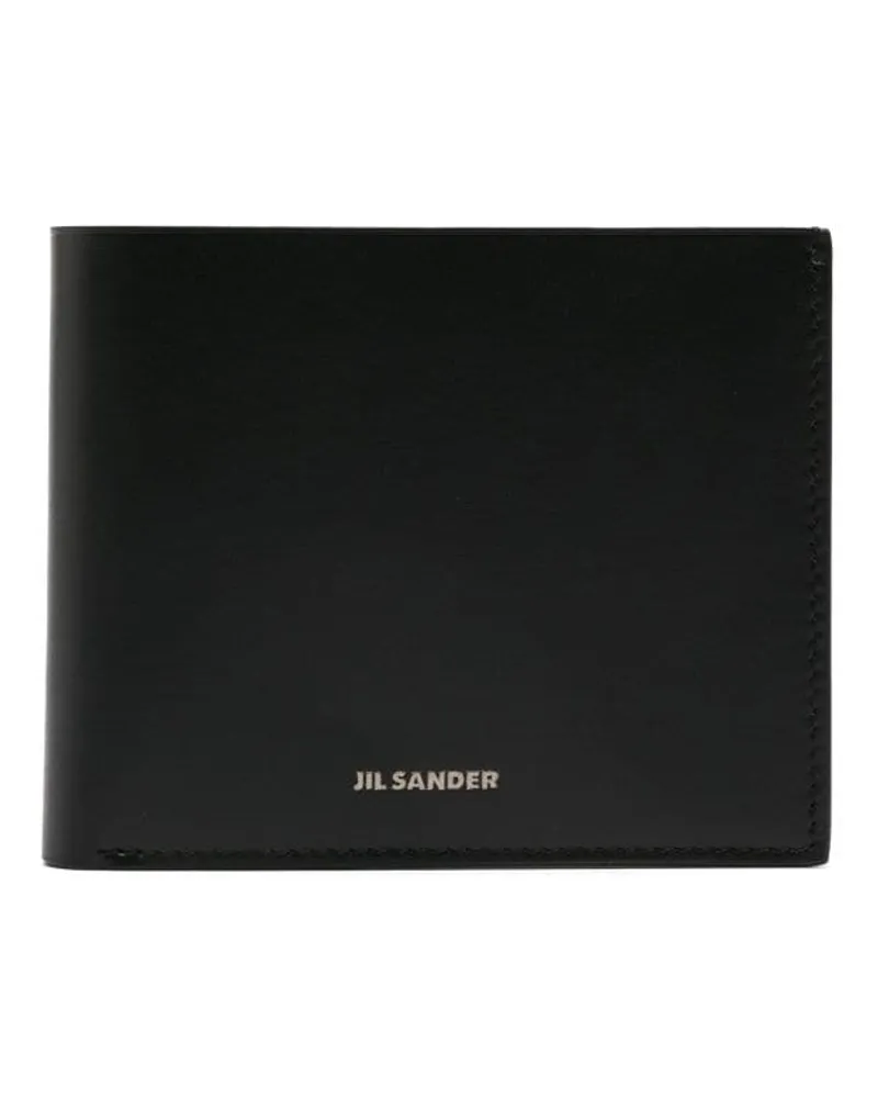 Jil Sander Portemonnaie mit Logo-Prägung - Schwarz Schwarz
