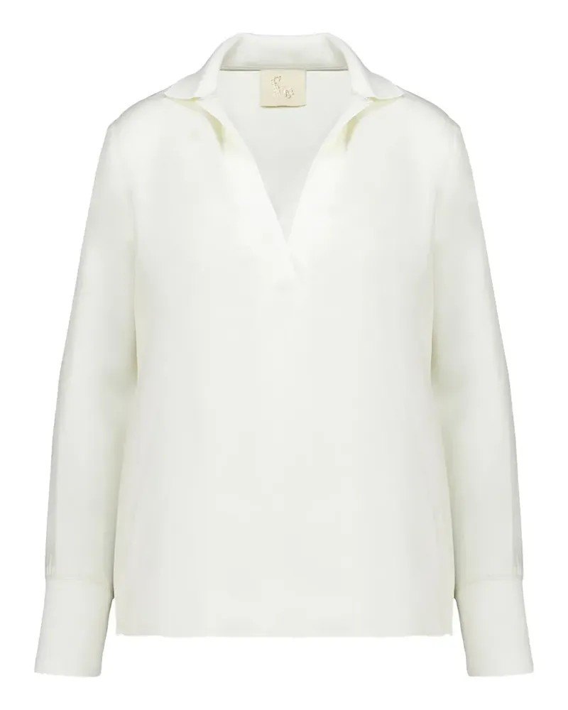 PAULA Diane V-neck long-sleeve blouse - Nude Nude