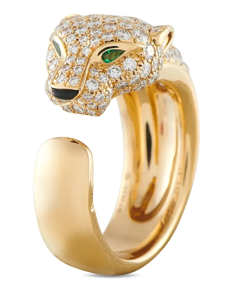 Cartier Panthère de  diamond emerald and onyx ring - Gold Gold