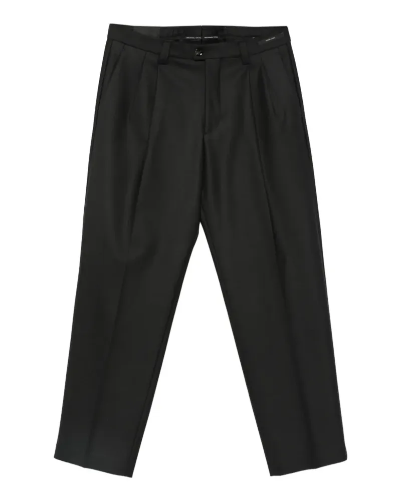 MICHAEL COAL Harrison Hose mit Falten und klassischem Schnitt - Schwarz Schwarz