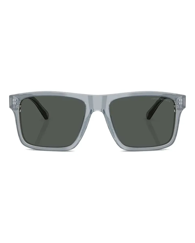Emporio Armani Sonnenbrille mit eckigem Gestell - Blau Blau