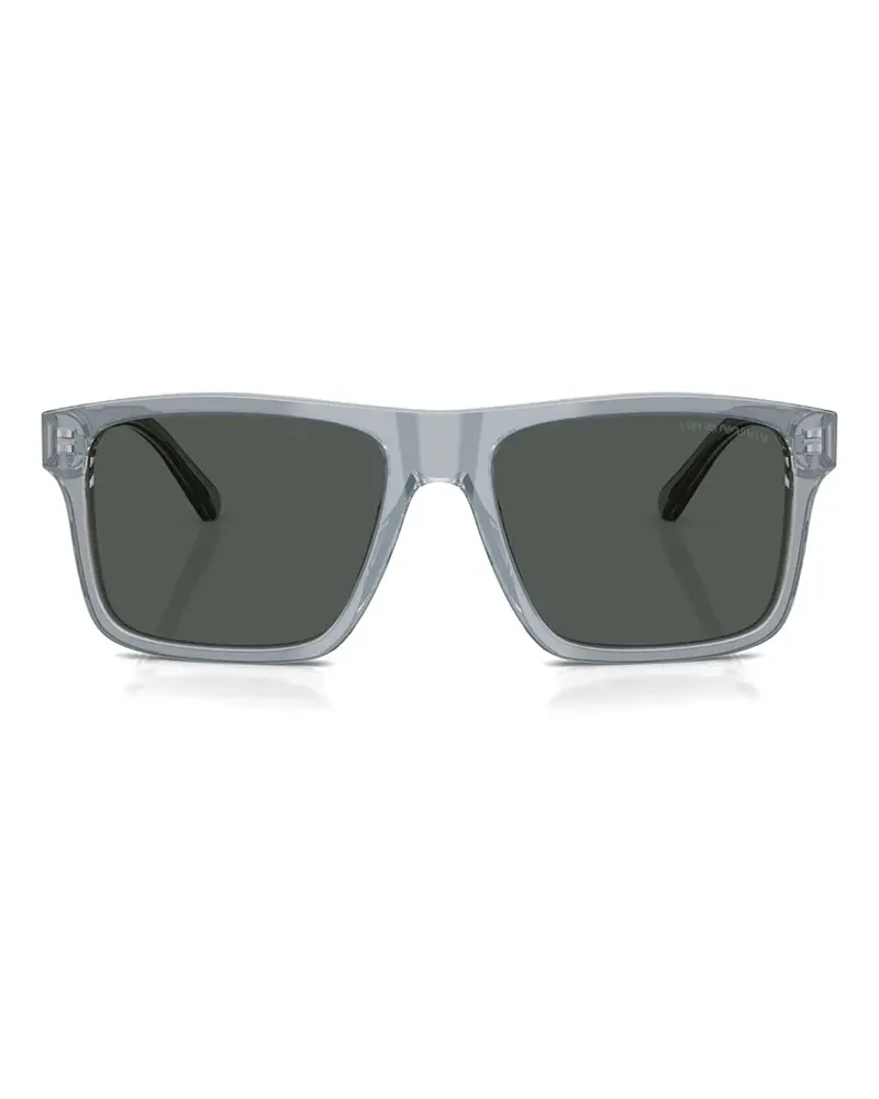 Emporio Armani Sonnenbrille mit eckigem Gestell - Blau Blau