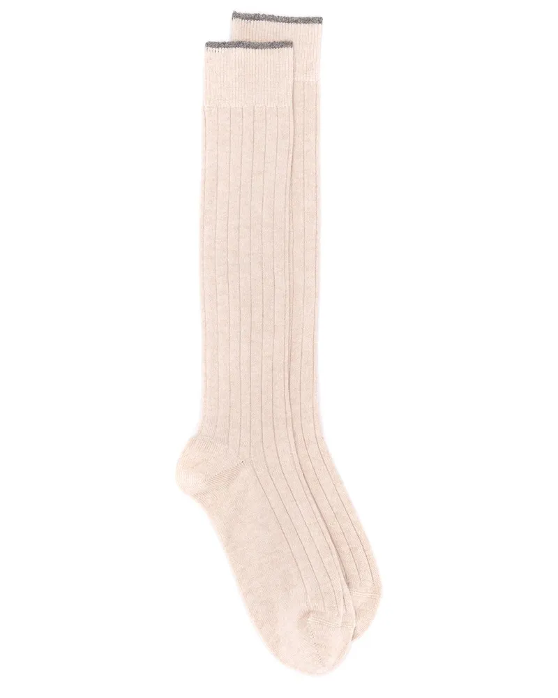 Brunello Cucinelli Lange Socken - Nude Nude