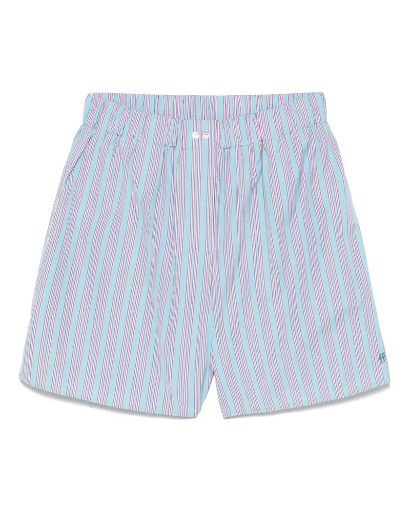 forte_forte Gestreifte Shorts - Blau Blau