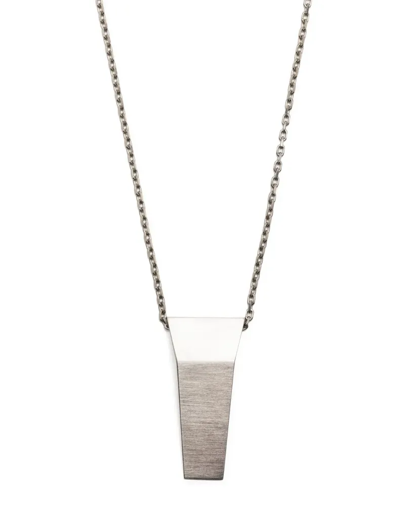 Rick Owens Halskette mit Logo-Gravur - Silber Silber