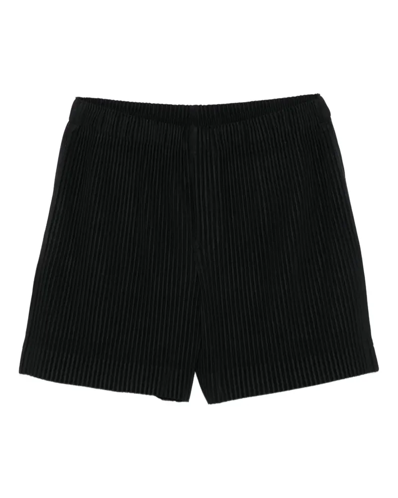 Issey Miyake Plissierte Shorts - Schwarz Schwarz