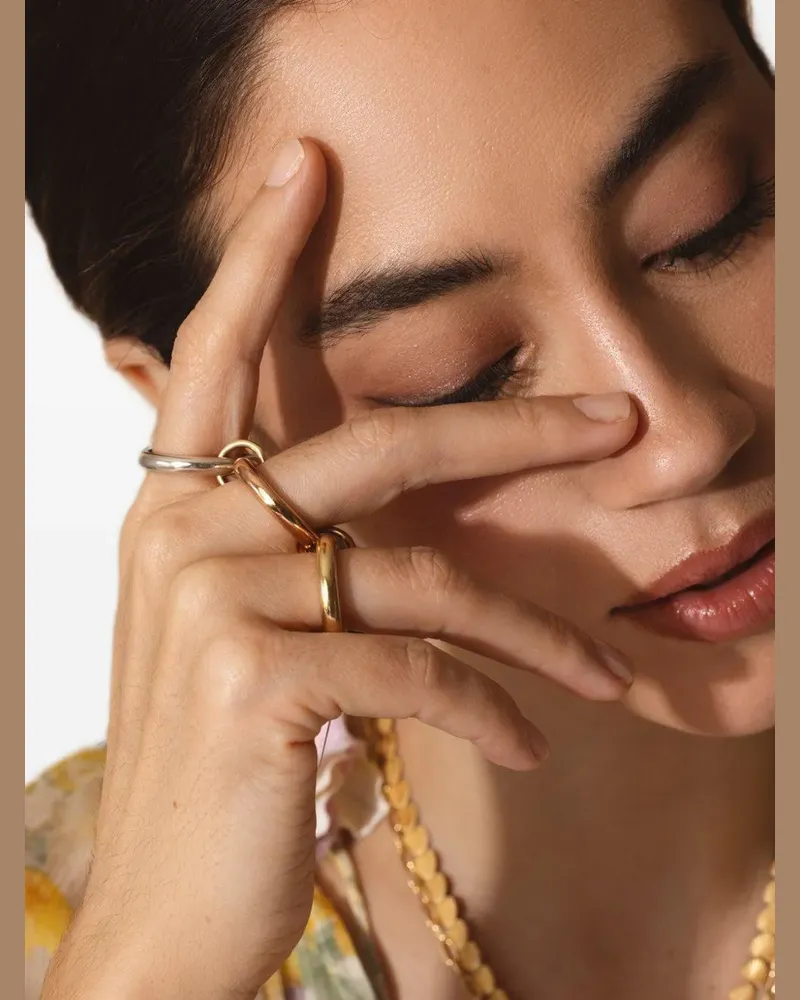 Spinelli Kilcollin Mercury MX three linked ring - Gold Gold