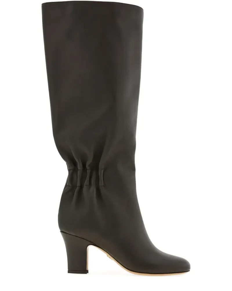 Ferragamo Geraffte Stiefel 70mm - Braun Braun