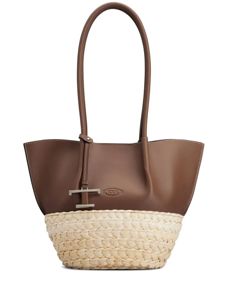 TOD'S Kleine Bux Tote Bag - Braun Braun