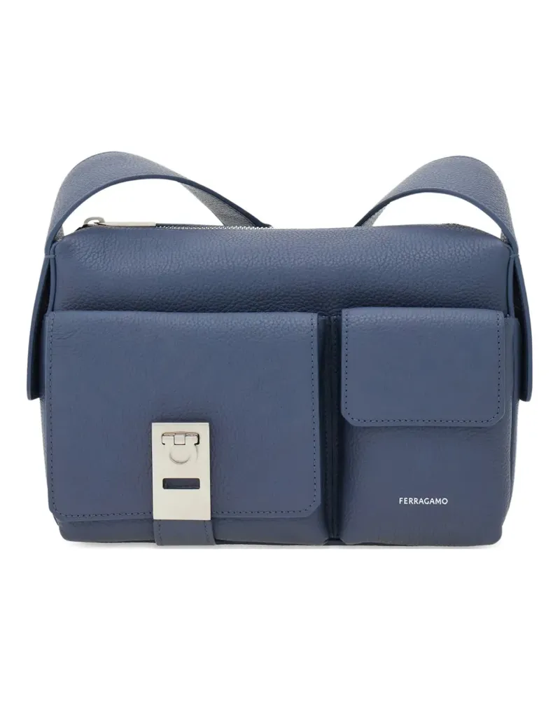 Ferragamo Schultertasche aus Leder - Grau Grau