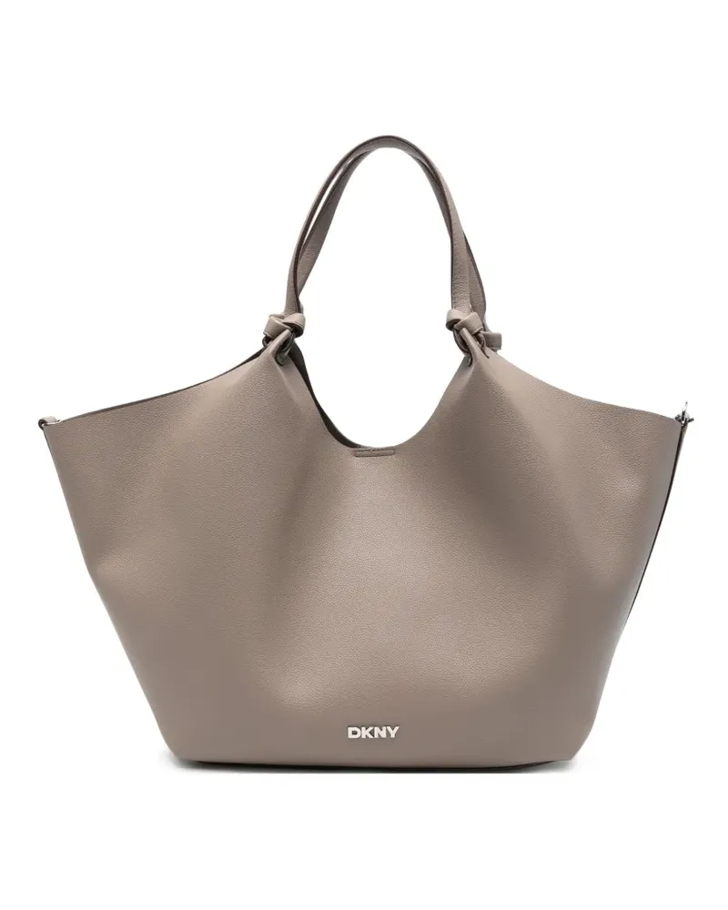 DKNY Shopper mit Logo-Schild - Nude Nude