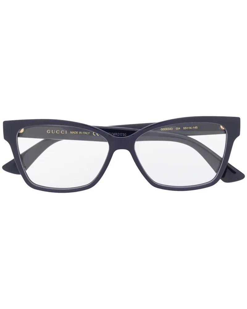 Gucci Rechteckige 'GG0634O' Brille - Blau Blau