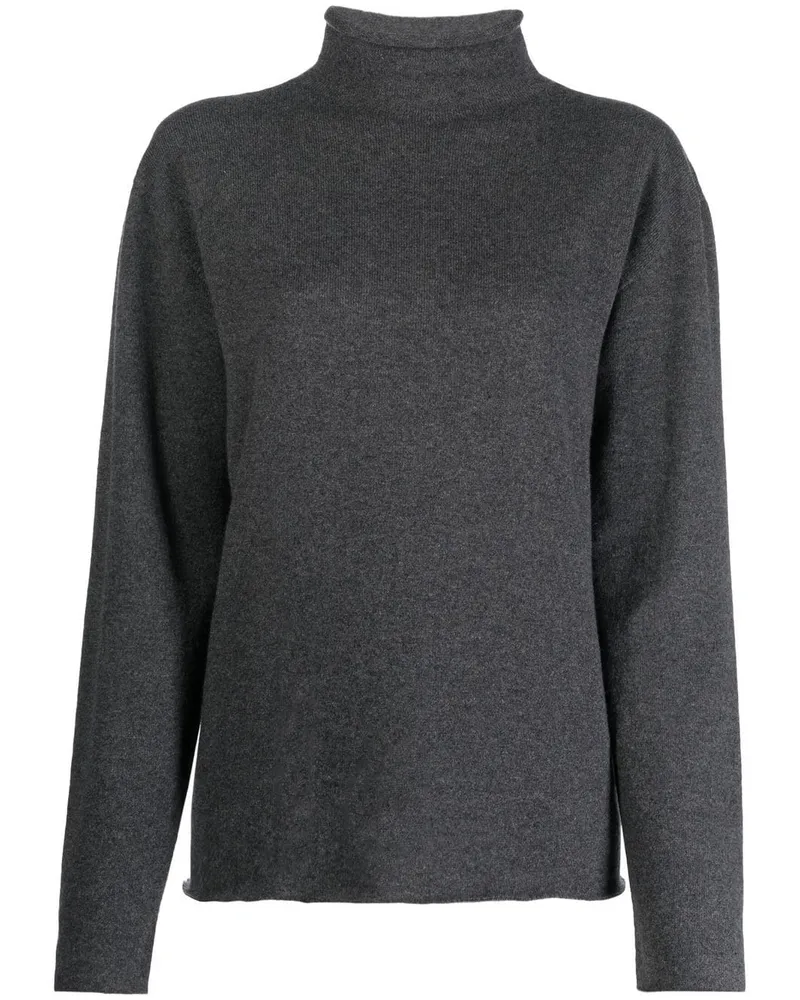 Jil Sander Strickpullover mit Stehkragen - Grau Grau
