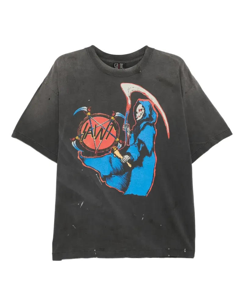 SAINT MXXXXXX T-Shirt mit grafischem Print - BLACK Black