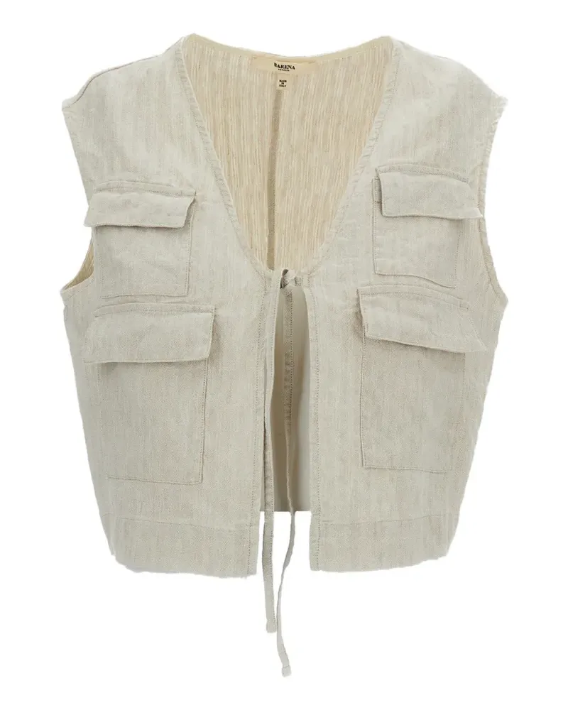 BARENA tie front top - Blau Blau