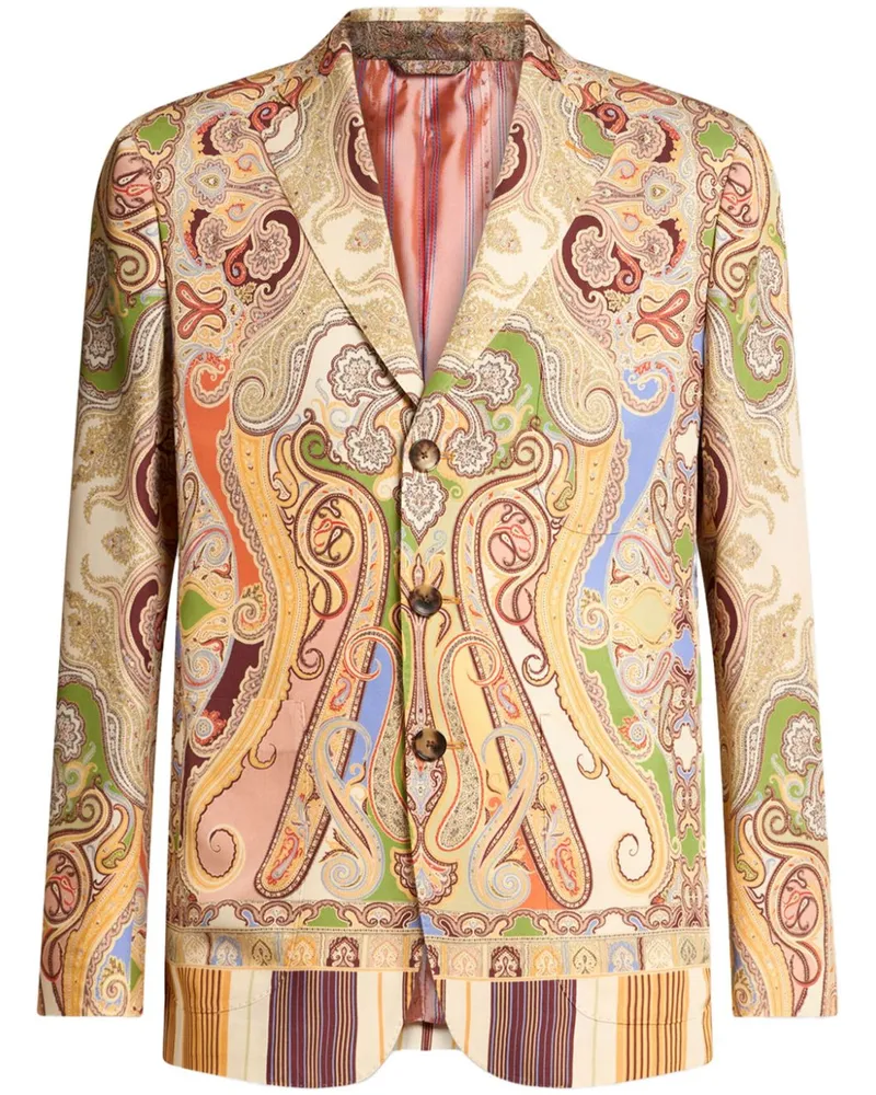 Etro Sakko mit Paisley-Print - Nude Nude