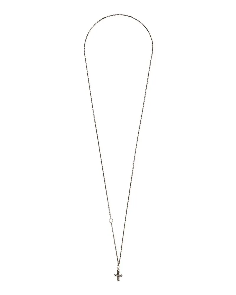 WERKSTATT:MÜNCHEN cross pendant necklace - Silber Silber