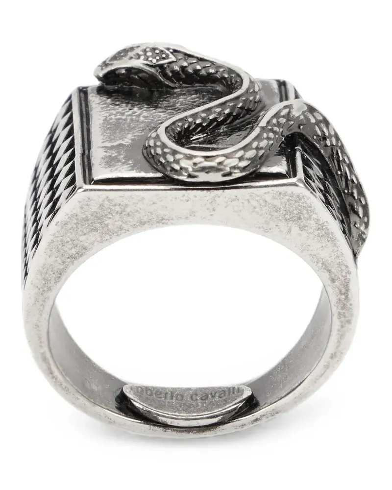 Roberto Cavalli Siegelring mit Schlangendetail - Silber Silber