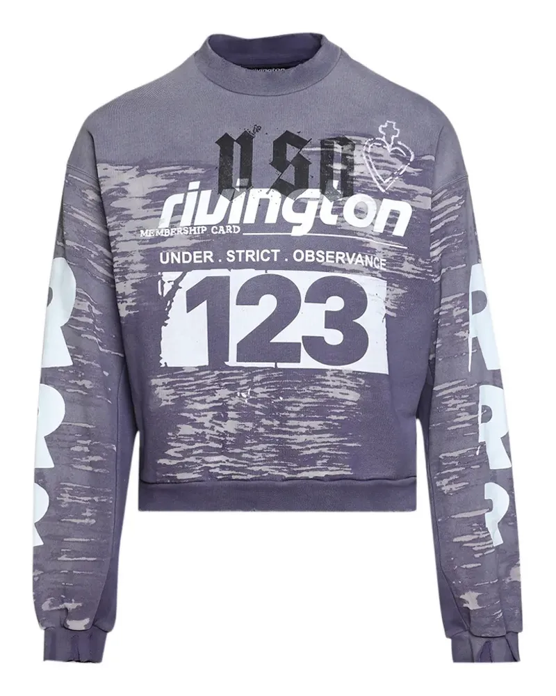 RRR123 Membership Uso Sweatshirt mit grafischem Print - Violett Violett