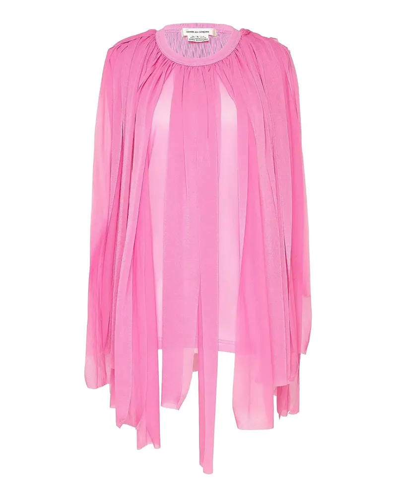 Comme des Garçons Bluse mit semi-transparenten Einsätzen - Rosa Rosa