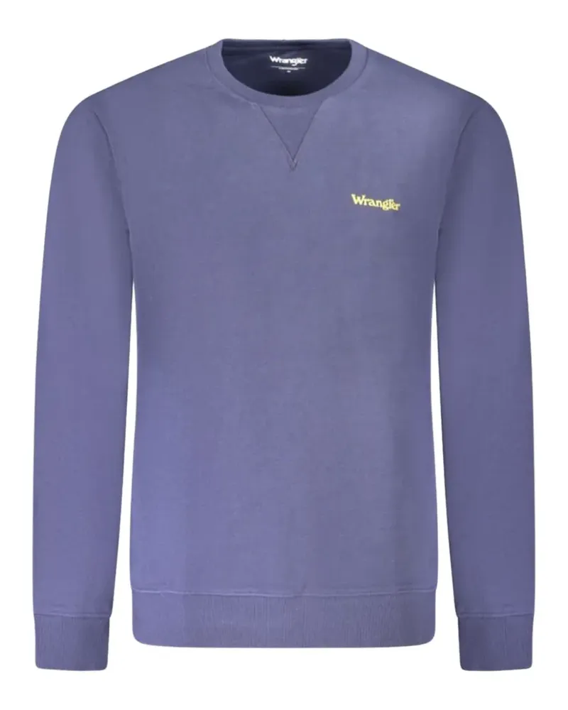 Wrangler logo-embroidered cotton sweatshirt - Blau Blau