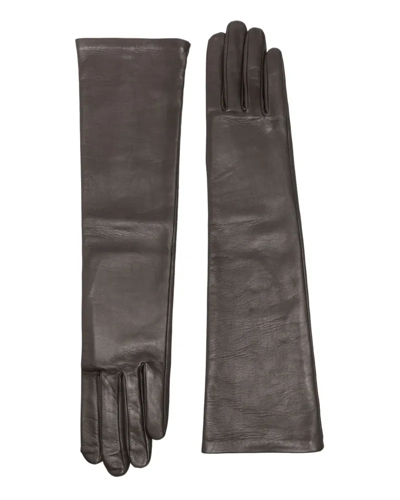 Agnelle Opera leather gloves - Braun Braun