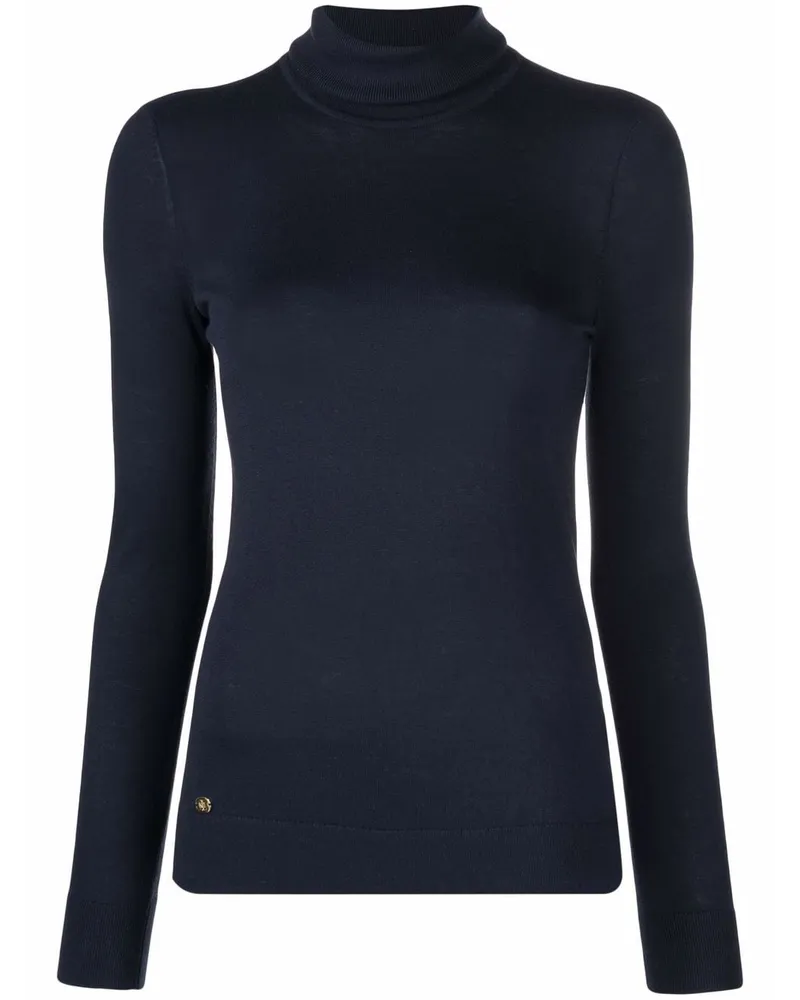 Ralph Lauren Fein gestrickter Rollkragenpullover - Blau Blau