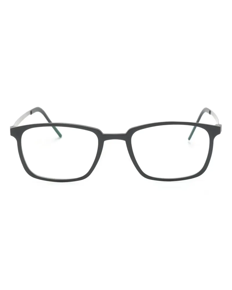 Lindberg Acetanium Brille mit eckigem Gestell - Schwarz Schwarz