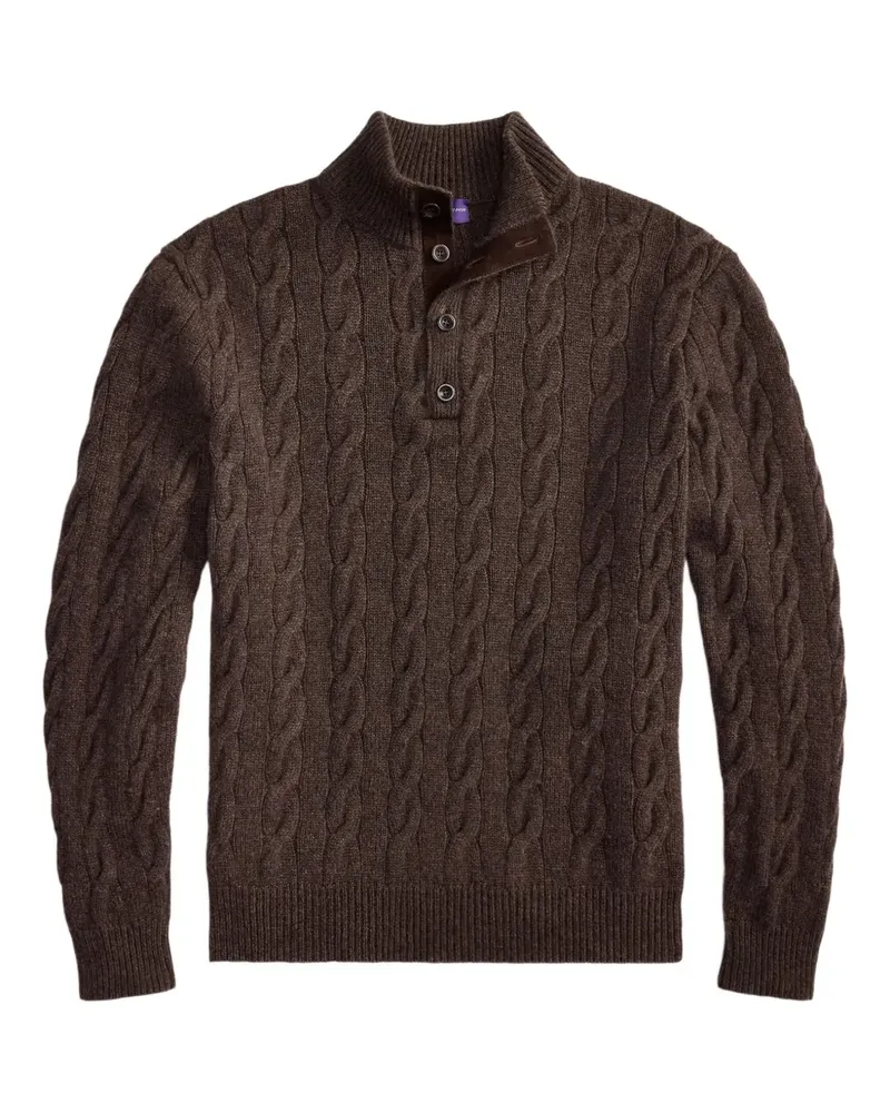 Ralph Lauren Pullover mit Zopfmuster - Braun Braun