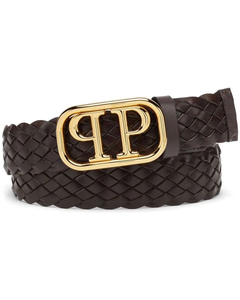 Philipp Plein Gürtel mit Logo-Schnalle - Braun Braun