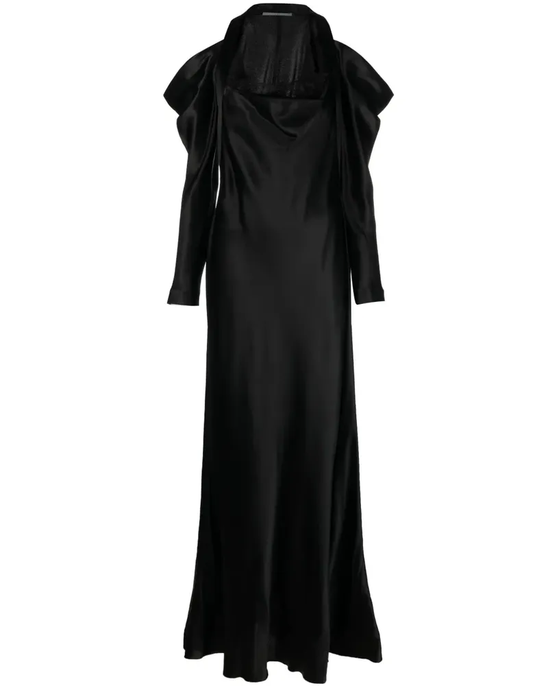 Alberta Ferretti Kleid mit Spitzendetail - Schwarz Schwarz