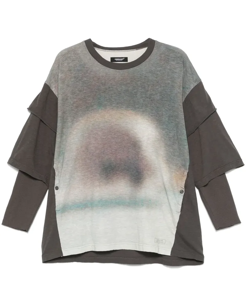 Undercover T-Shirt im Layering-Look - Grau Grau