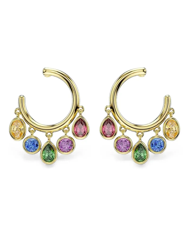 Swarovski Imber crystal-embellished charm hoop earrings - Gold Gold