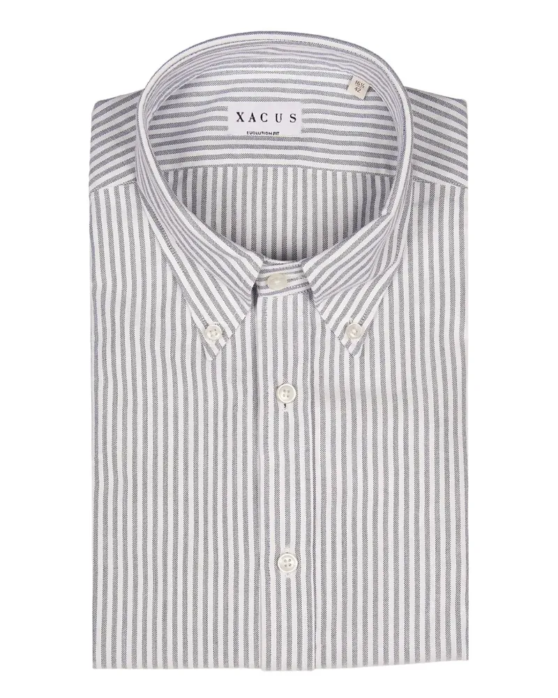 XACUS Gestreiftes Hemd - Weiß Weiß