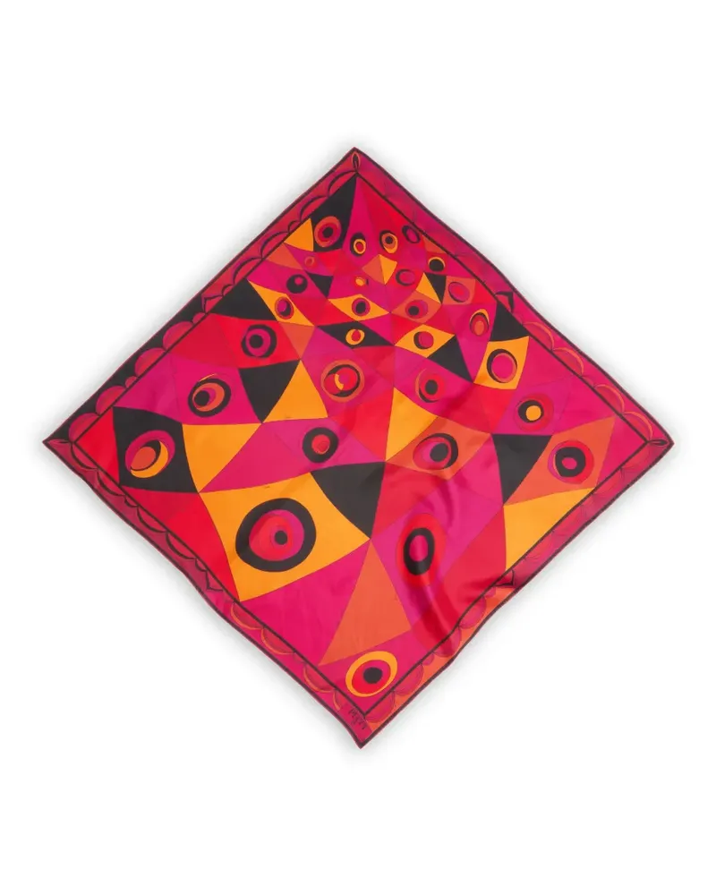 Emilio Pucci Angoli-print silk scarf - Rosa Rosa