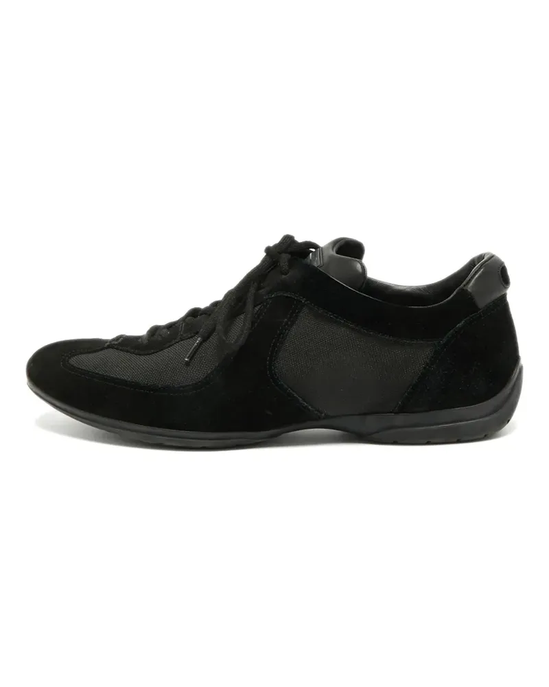 Santoni suede low-top sneakers - Schwarz Schwarz