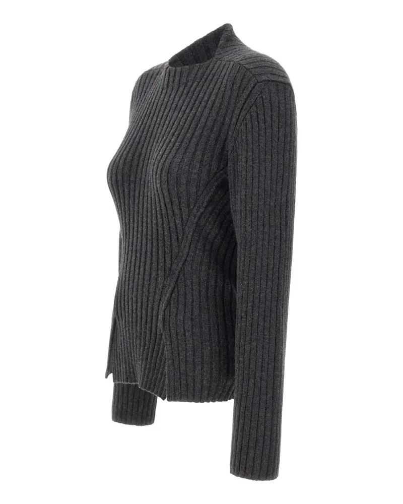 Victoria Beckham ribbed-knit wool-cashmere sweater - Grau Grau