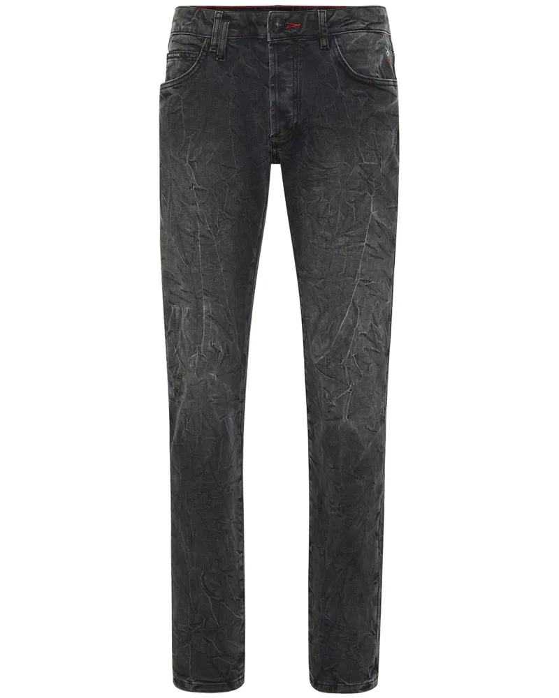 Philipp Plein Skull Slim-Fit-Jeans - Grau Grau