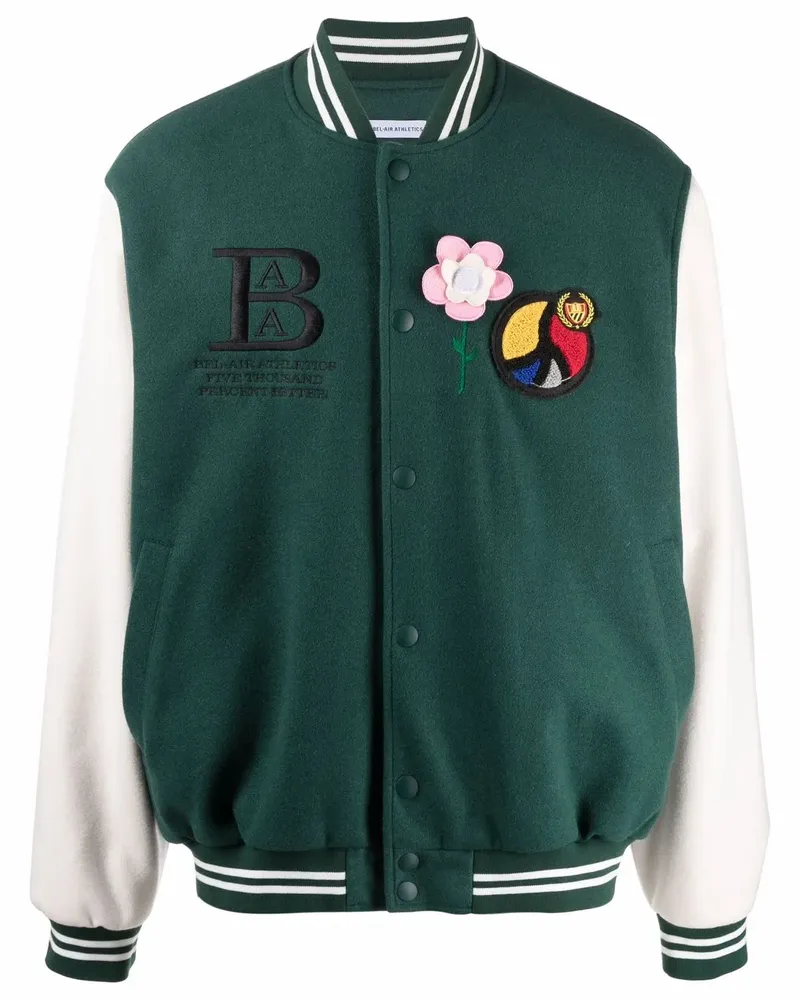 Bel-Air Athletics Bomberjacke mit Logo-Stickerei - Grün Grün