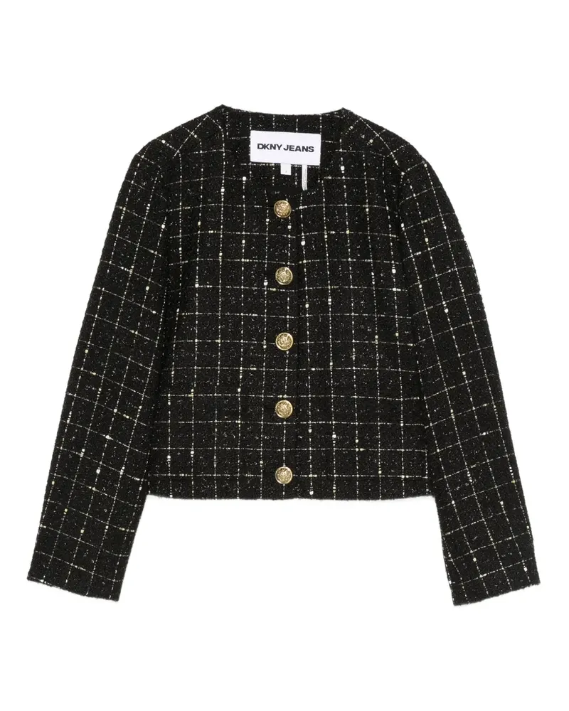 DKNY Jacke mit Check - Schwarz Schwarz