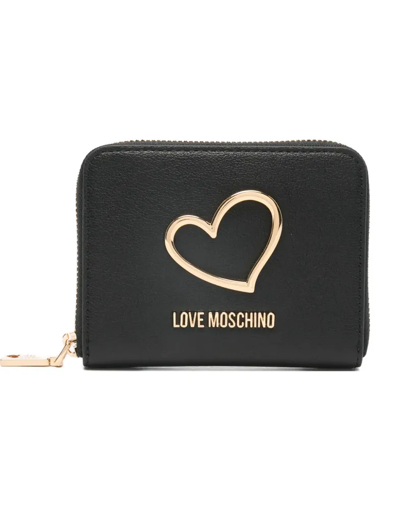 Moschino Portemonnaie mit Herz - Schwarz Schwarz