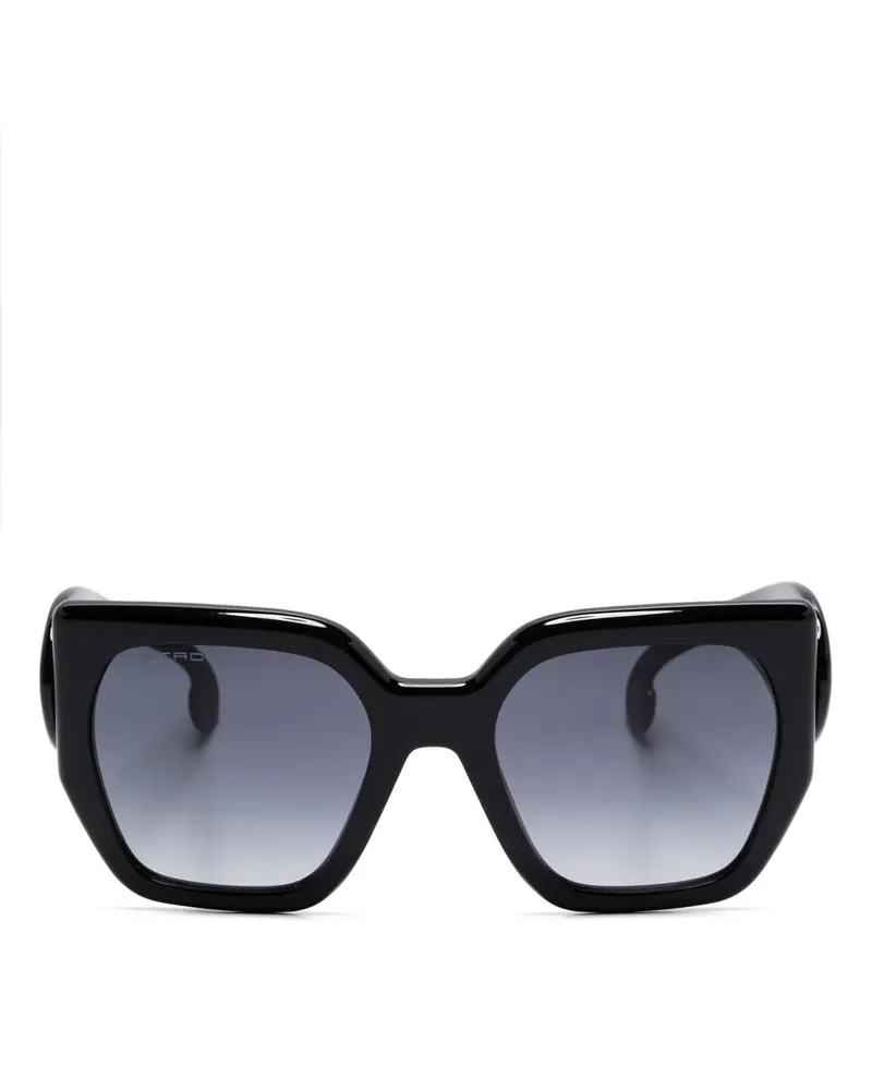 Etro Sonnenbrille mit Oversized-Gestell - Schwarz Schwarz