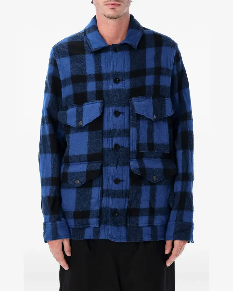 Junya Watanabe checked shirt jacket - Blau Blau