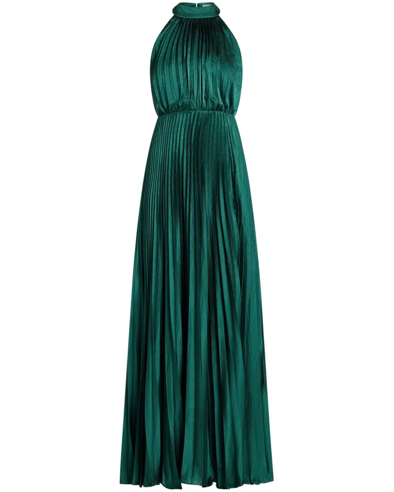 Monique Lhuillier Maxikleid mit Falten - Grün Grün