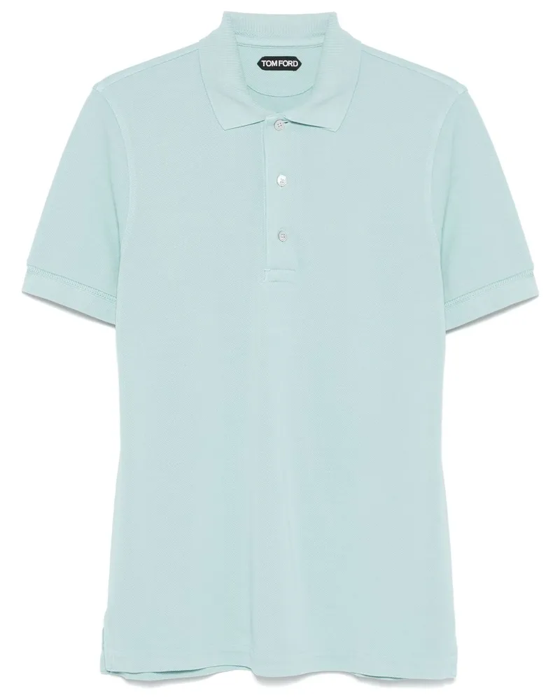 Tom Ford Poloshirt aus Piqué - Blau Blau