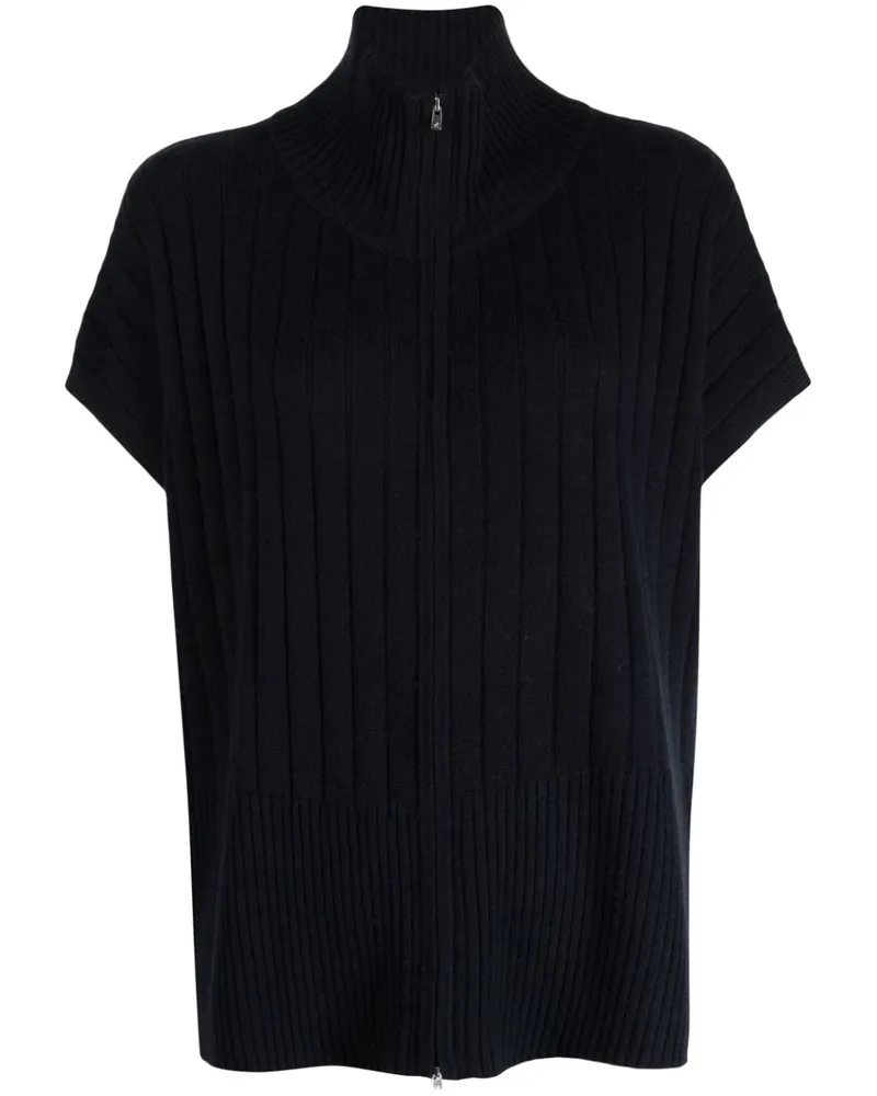 N.Peal Gerippter Cardigan aus Kaschmir - Blau Blau