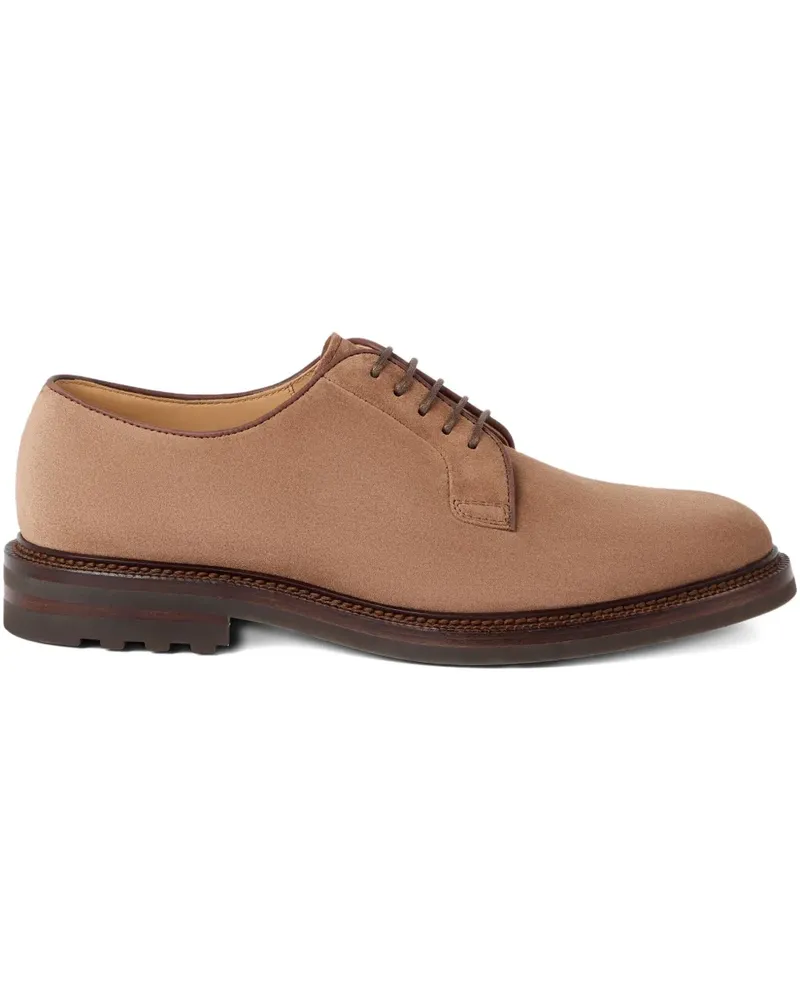 Brunello Cucinelli Schnürschuhe aus Wildleder - Nude Nude