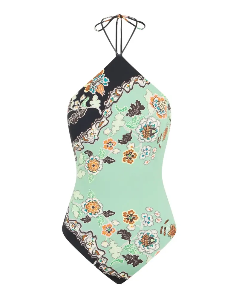 Roberto Cavalli Body mit Blumenprint - Grün Grün