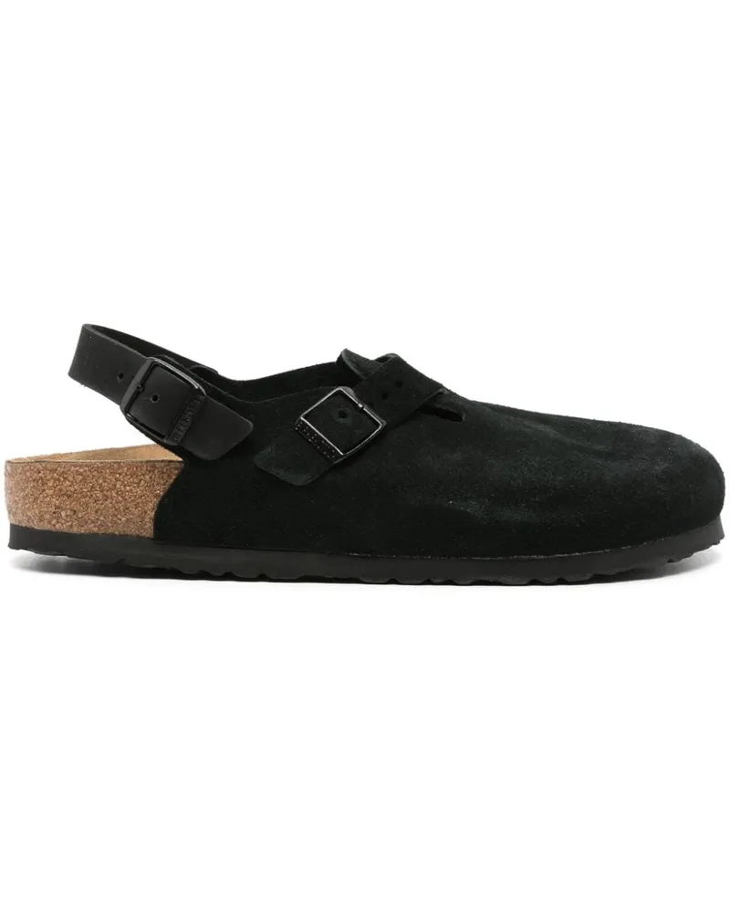 Birkenstock Tokyo II Pantoletten aus Wildleder - Schwarz Schwarz