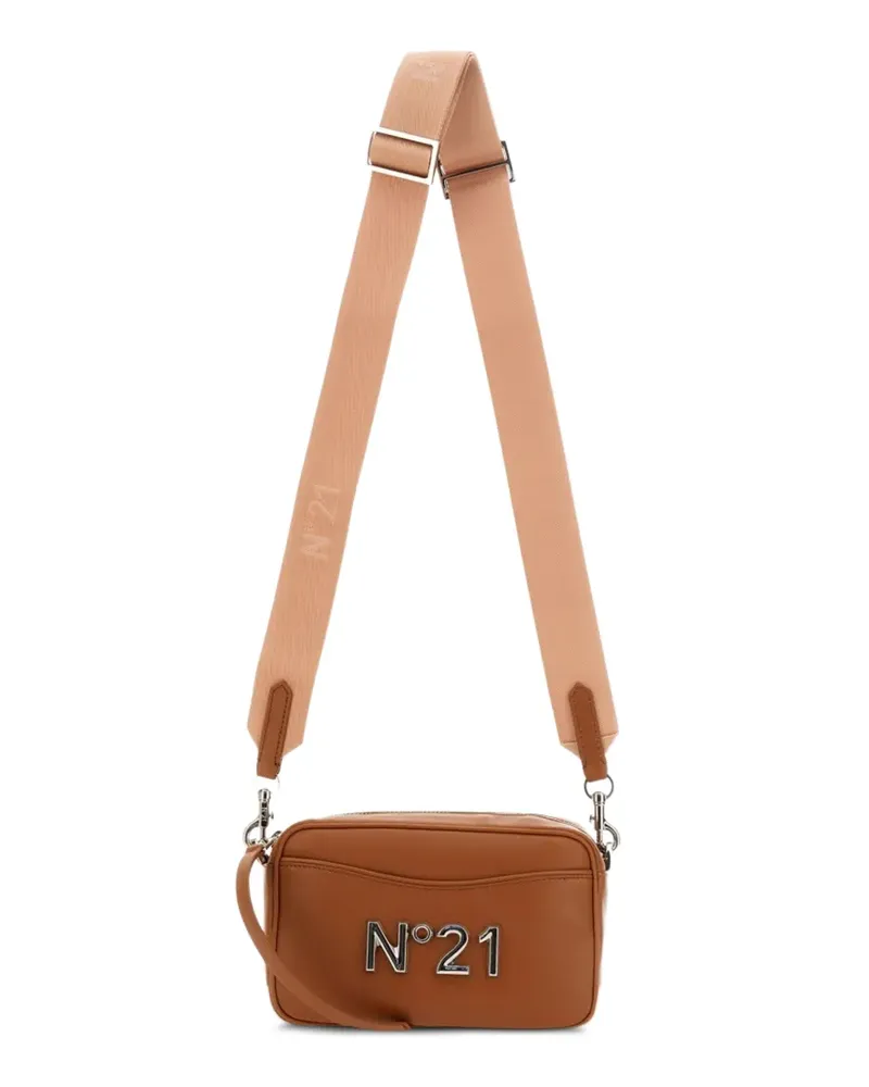 N° 21 logo plaque satchel - Braun Braun